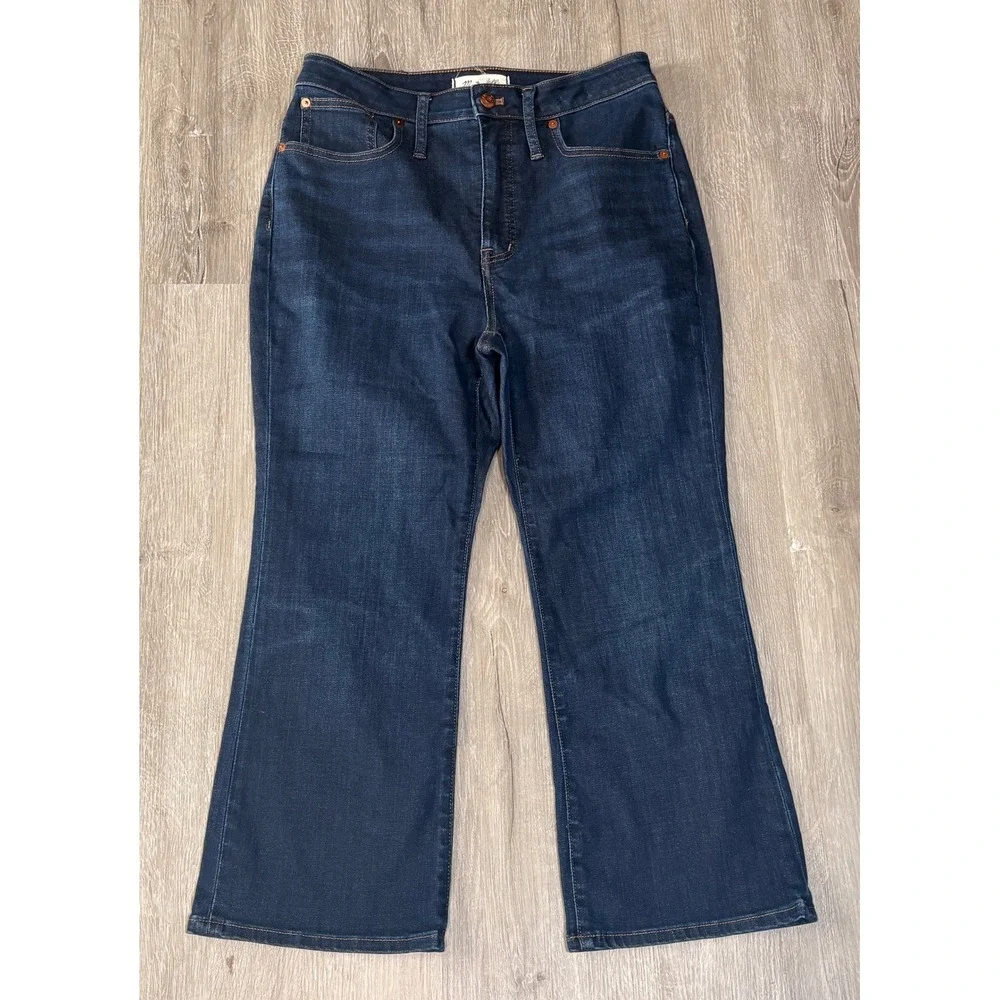 Madewell Curvy Cali Demi-Boot‎ Jeans Dark Indigo High Rise 29P AJ305